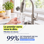 Le premier verre vous le dira : filtre Ohclair sur robinet, 99 % ont remarqué une eau meilleure en goût