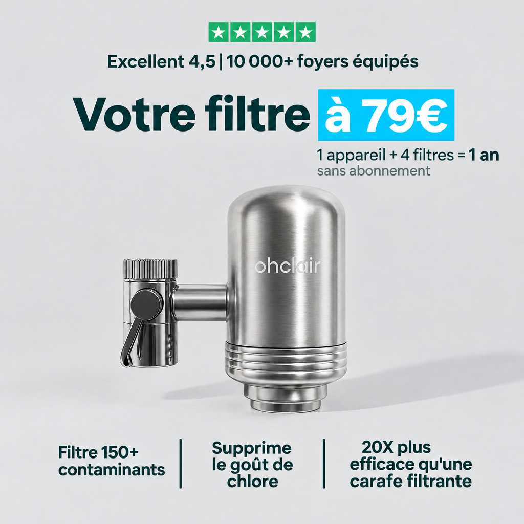 Votre filtre à 79 € : 1 appareil + 4 filtres = 1 an, sans abonnement